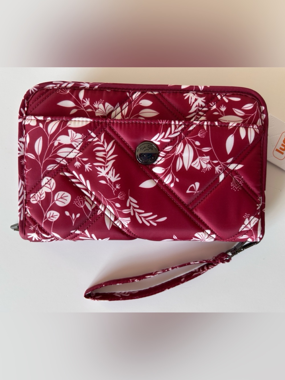 Lug Zeppelin RFID Wristlet Wallet Flourish Red